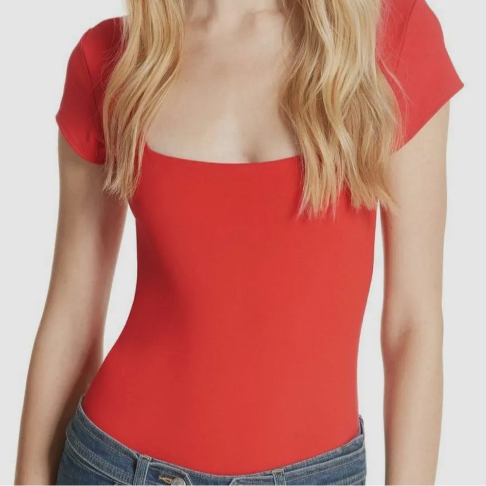 NWT Sz xs Free People Body Suit color red